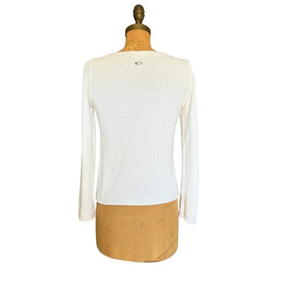 Never Worn Royal Mer White Nautical Knit Sweater Made in France Sz 38 Small - Picture 5 of 9